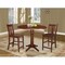 International Concepts Round 42 in Rd Ped Gathering Ht Table, 2 Counter Ht Stools, Espresso, 42 W, 42 L, 36.3 in H, Wood K581-42DPT-27-S102-2 - alternate 3